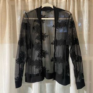 Torrid Black Plus Sz.0X Sheer BomberJacket